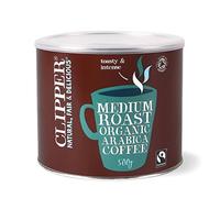 Clipper Organic Medium Roast Arabica Coffee | Instant Coffee | 500g Refill | Gourmet Coffee | Sustainable & Fairtrade Coffee by Clipper Teas | Ethically Sourced & Eco Conscious Blends