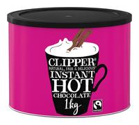 Clipper Instant Hot Chocolate | 1kg Hot Chocolate Powder | Bulk Buy Tub for Home or Office | Eco-Conscious Fairtrade Add Water Hot Chocolate | Luxury
