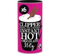 Clipper Instant Hot Chocolate, 6X 350g Tubs (2.1kg) | Bulk Buy for Home & Office | Eco-Conscious Fairtrade | Add Water Hot Chocolate | Luxury Drinking Chocolate