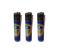 Clipper Leeds United Football Club Refillable Gas Lighters x 3