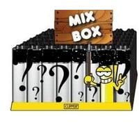 Clipper Lighter Collectors Box Mix -10 Random JUST BLACK TOP lighter Goodie Bag by ksp partners