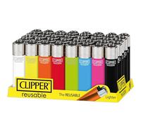 Clipper Lighter Solid Colors Pack of 48 - Clipper Lighters Multipack Refillable With Refillable Flint