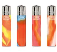 Clipper Lighter X4, Orange Nebula Design