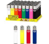Clipper Lighters (Bulk Pack) Reusable Refillable Flint Lighter Assorted Designs - Eco-Friendly Smoking Accessories (10, Mini Clipper)