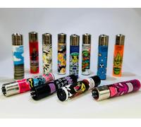 Clipper lighters, Clipper Lighters Set, Clipper Lighter Multiple Pack, Clipper Lighter Refillable Lighters, (No Fuel) - Assorted designs (4)