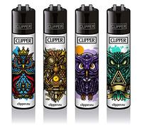 Clipper® Lighters - Owls #2-Set of 4