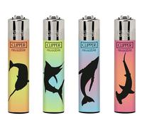 Clipper Lighters with under the sea Design, Pack of 4