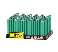 Clipper Metal Cover Micro Solid Mix Sleeve - Limited Gas Bong Lighter Pipes Disposable Pipe Metal Box (Electric Green)