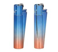 Clipper Metal Flint Lighter, Refillable, with Free Tin Box Gift Set, Pack of 1 (DAWN GRADIANT LATERAL)