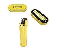 Clipper Metal Lighter with Case - Gold (Large)
