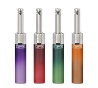 Clipper Mini Tube Lighters, Set of 4, Refillable, (CRYSTAL GRADIANT)