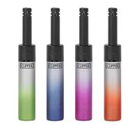 Clipper Mini Tube Lighters, Set of 4, Refillable, (SILVER GRADIANT)
