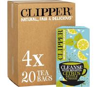 Clipper Organic Citrus Nettle & Fennel Tea – Caffeine-Free Herbal – 80 Teabags (4x20)