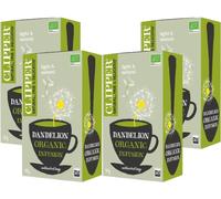 Clipper Organic Dandelion Infusion 20 Tea Bags (Pack of 4), Naturally Caffeine Free Herbal Tea, 100% Organic Dandelion, Plastic-Free & Unbleached Tea Bags, from SuperfoodUK