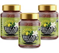 Clipper Organic Decaf Instant Coffee 100g | Fairtrade & CO₂-Decaffeinated Arabica | Medium Roast Caffeine-Free Coffee Granules | Vegan, Natural Instant Decaf Coffee| (Pack of 3) from SuperfoodUK