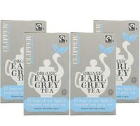 Clipper Organic Earl Grey Tea Bags 25 Individually Wrapped, Fairtrade Black Tea with Bergamot, Plastic-Free & Biodegradable, Non-GM, Premium Tea (Pack of 4) from SuperfoodUK