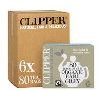 Clipper Organic Fairtrade Everyday Earl Grey 80 Teabags 200 g (Pack of 6)