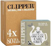 Clipper Organic Earl Grey Tea Bags | Natural, Unbleached, Plant-Based Biodegradable & Non GM Black Tea | Eco Conscious & Fair Trade Tea Bags | (320 Teabags)