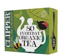 Clipper Organic Everyday 80 Tea Bags | Unbleached, Plastic Free, Plant Based & Biodegradable Tea Bags | Organically Grown Black Tea