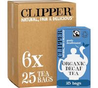 Clipper Organic Everyday Decaf Tea Bags | Natural, Unbleached, Plant-Based Biodegradable & Non GM Black Tea Bags | Eco Conscious & Fair Trade Tea | Individually Wrapped with String & Tag (150 Teabags)