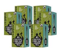 Clipper Organic Fairtrade Decaf Green Tea Bags 40 Teabags (Pack of 6), Naturally Decaffeinated Green Tea, Plastic-Free Biodegradable Teabags, Vegan & Organic, from SuperfoodUK