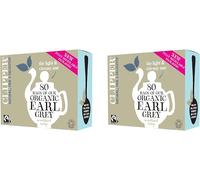 Clipper Organic Fairtrade Earl Grey Tea - 80 Teabags, Black Tea with Natural Bergamot, Plastic-Free Unbleached Biodegradable Tea Bags, Non-GM Organic Tea (Pack of 2) from SuperfoodUK