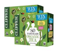 Clipper Organic & Fairtrade Everyday -80 Tea Bags, Full-Bodied Black Tea, Plastic-Free Unbleached Biodegradable Plant-Based Tea Bags, Non-GM Organic Breakfast Tea (Pack of 2) from SuperfoodUK