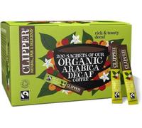 Clipper Organic Fairtrade Medium Roast Decaf Arabica Coffee 200 Sachets | Bulk Buy for Home & Catering, Decaf Gourmet Coffee, Sustainable Fairtrade Organic Coffee by Clipper Teas, Ethically Sourced