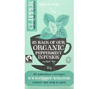 Clipper Organic Peppermint 25 Teabags (Pack of 6, Total 150 Teabags)