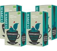 Clipper Organic Peppermint Infusion Tea Bags 20 (Pack of 4), Naturally Caffeine Free Herbal Tea, 100% Organic Peppermint, Plastic-Free & Unbleached Tea Bags, from SuperfoodUK