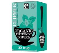 Clipper Organic Peppermint Tea Bags | 150 Infusion Mint Teabag Sachets (6x Boxes of 25) | Bulk Buy, Home & Catering | Caffeine-Free Herbal Tea Bags | Natural, Unbleached, Plant-Based & Biodegradable