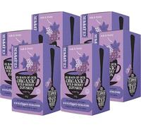 Clipper Organic Wild Berry Herbal Tea, 25 Tea Bags, Naturally Caffeine-Free Fruit Tea, Plastic-Free Plant-Based Teabags, Vegan & Organic, Individually Wrapped (Pack of 6) from SuperfoodUK