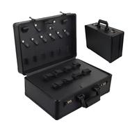 Clipper Organizer Box - Secure Barber Briefcase, Sturdy Trimmer Holder, Portable Grooming Equipment Case | Effortless Great for Salon Trunk Table Shears Arranging Tools Traveling Barbers