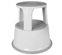 ValueX Metal Step Stool With Castors Grey 7RLSTEP-GY