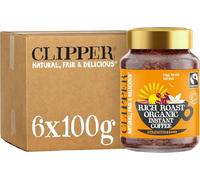 Clipper Rich Roast Organic Instant Coffee | 6 x 100g Jars | Bulk Buy for Home & Catering | Sustainable Fairtrade Coffee by Clipper Teas | Ethically Sourced