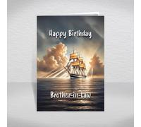 Clipper Sailing Ship Birthday Card for Brother-in-Law - Historic Tall Ship Keepsake for Maritime History Fans & Nautical Enthusiasts: Brother-in-Law Birthday Card (Size A5)