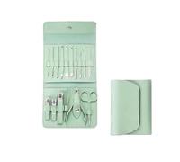 Clipper Set 16 Piece Nail Tools Matcha Green Pedicure Knife Nail Scissors Ear Pick Nail Clipper,16PCS,U