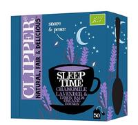 Clipper Sleep Time Infusion Teabags | 50 Chamomile, Lemon Balm and Lavender Envelop String & Tag Tea Bags | Caffeine-Free Herbal Tea Bags | Natural, Unbleached Plant-Based & Biodegradable