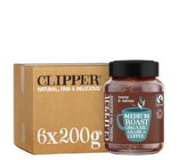 Clipper Super Special Organic Arabica Instant Coffee | 6 x 200g Jars | Bulk Buy for Home & Catering | Gourmet Coffee | Sustainable Fairtrade Coffee by