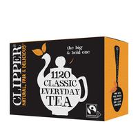 Clipper Tea Everyday Fairtrade Black Tea Bags Set of 1120 | Bulk Catering Pack of 1120 Teabags | Unbleached, Plastic Free & Biodegradable | Perfect