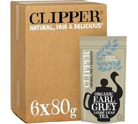 Clipper Tea Organic Earl Grey Loose Leaf Tea 80 Grams (Set of 6, Total 480 Grams) | Resealable for Freshness