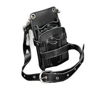 Clips Bag Hairdressing Barber Scissor Holster Pouch Holder Case With Waist Belt(Black)