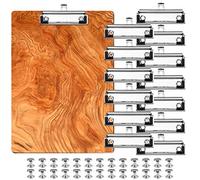 Clips for Clipboard 13PCS+52 Rivets, DIY 10cm Mountable Heavy Duty Stainless Steel Low-Profile Lightweight Spring-Loaded Retractable Hanging Hole Rubber Feet Corner Grips School Office Business Class