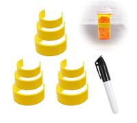 Clips for Pill Bottles,Markable Portable Medicine Bottle Label Clip,Easy Identification of Medications,with Marker Labels Pen,Perfect for Daily Use or Trave (9pcs)