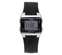 Clips Men's Quartz Watch with Grey Dial Analogue Display and Black Rubber Strap 539-6003-44