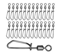 & Clips: Set of 25 Quick Links High Durability, Flexible Connections for Soft Lure Replacement | 360 Degree Rotation Prevents Line Tangles, So It Is