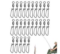 & Clips: Set of 25 Quick Links High Durability, Flexible Connections for Soft Lure Replacement | 360 Degree Rotation Prevents Line Tangles, So It Is