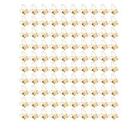 Clips Small Metal Office Hollow Penguin Shape Strong Clamping Force Paper Clips for Documents Certificates 100Pcs Sturdy Iron Material (Gold)