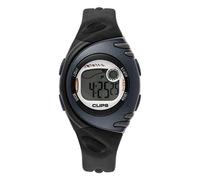 Clips Women's Quartz Watch with Grey Dial Digital Display and Black Rubber Strap 539-1002-94