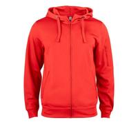 Clique Basic Active Full Zip Hoodie Red L